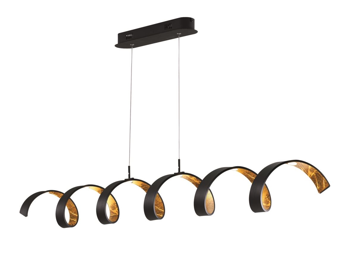 Luce Design Helix LED Hngeleuchte gold- schwarz 1800lm 3000K 125cm dimmbar