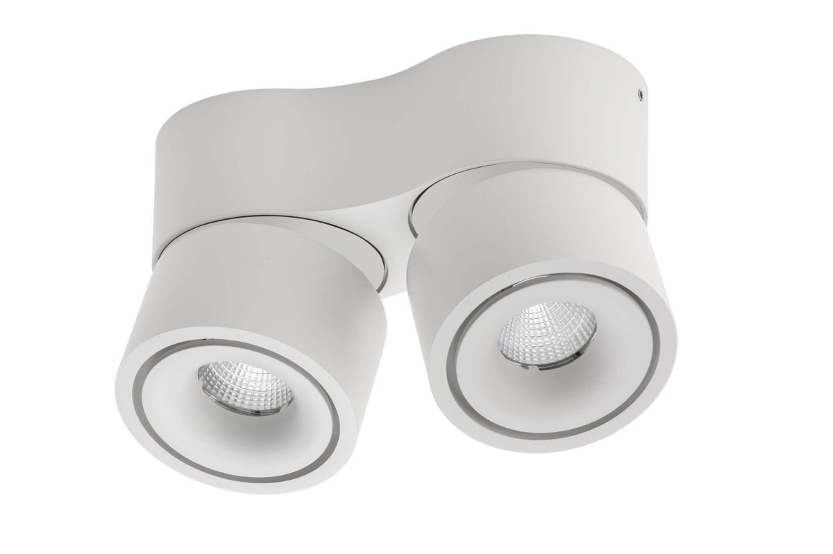 Lumexx Mini Double LED Aufbauleuchte weiss-weiss 2x7W- 2x550lm- 2700k