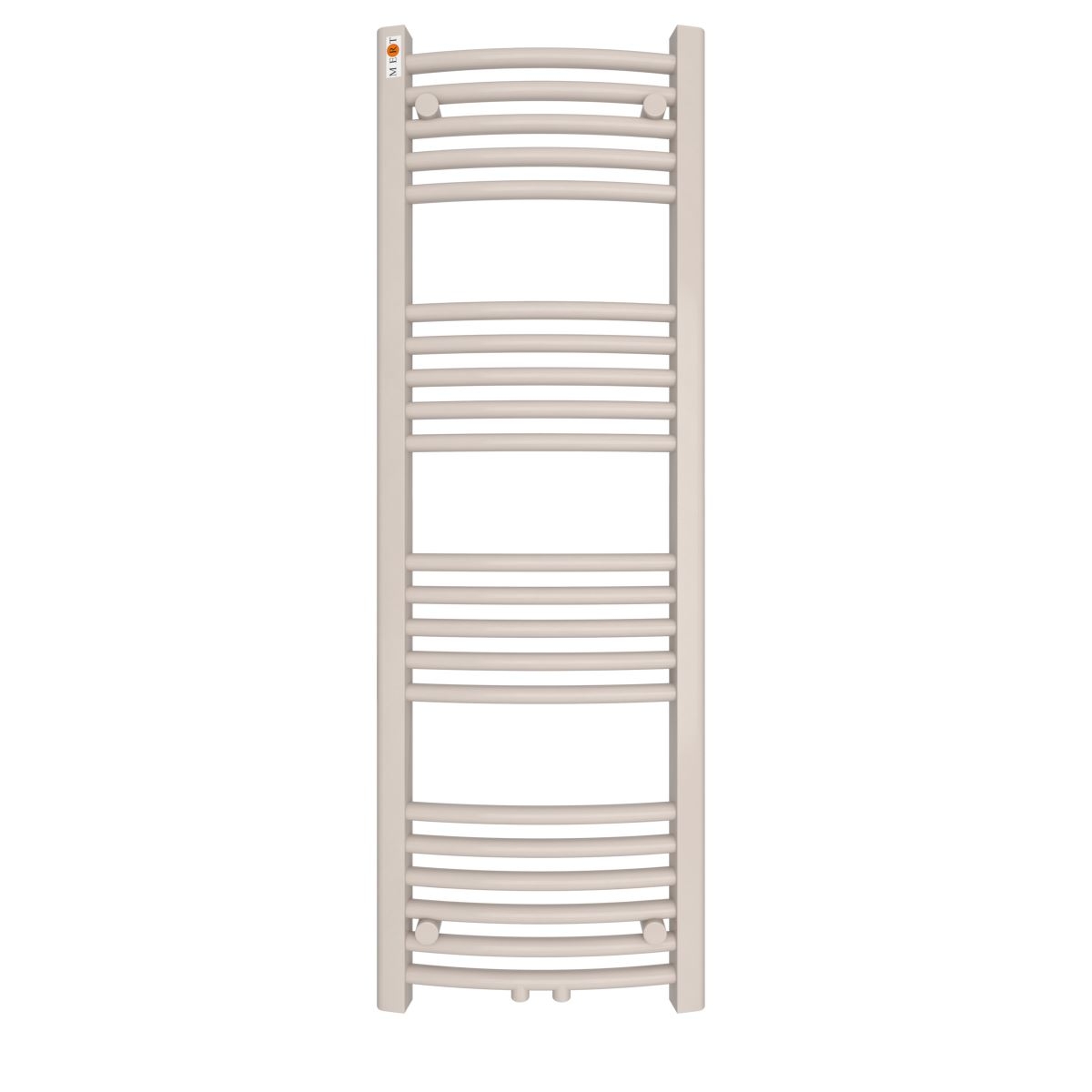 MERT Badheizkrper Standard gebogen 400 x 1200 mm mit Mittelanschluss- silbergrau