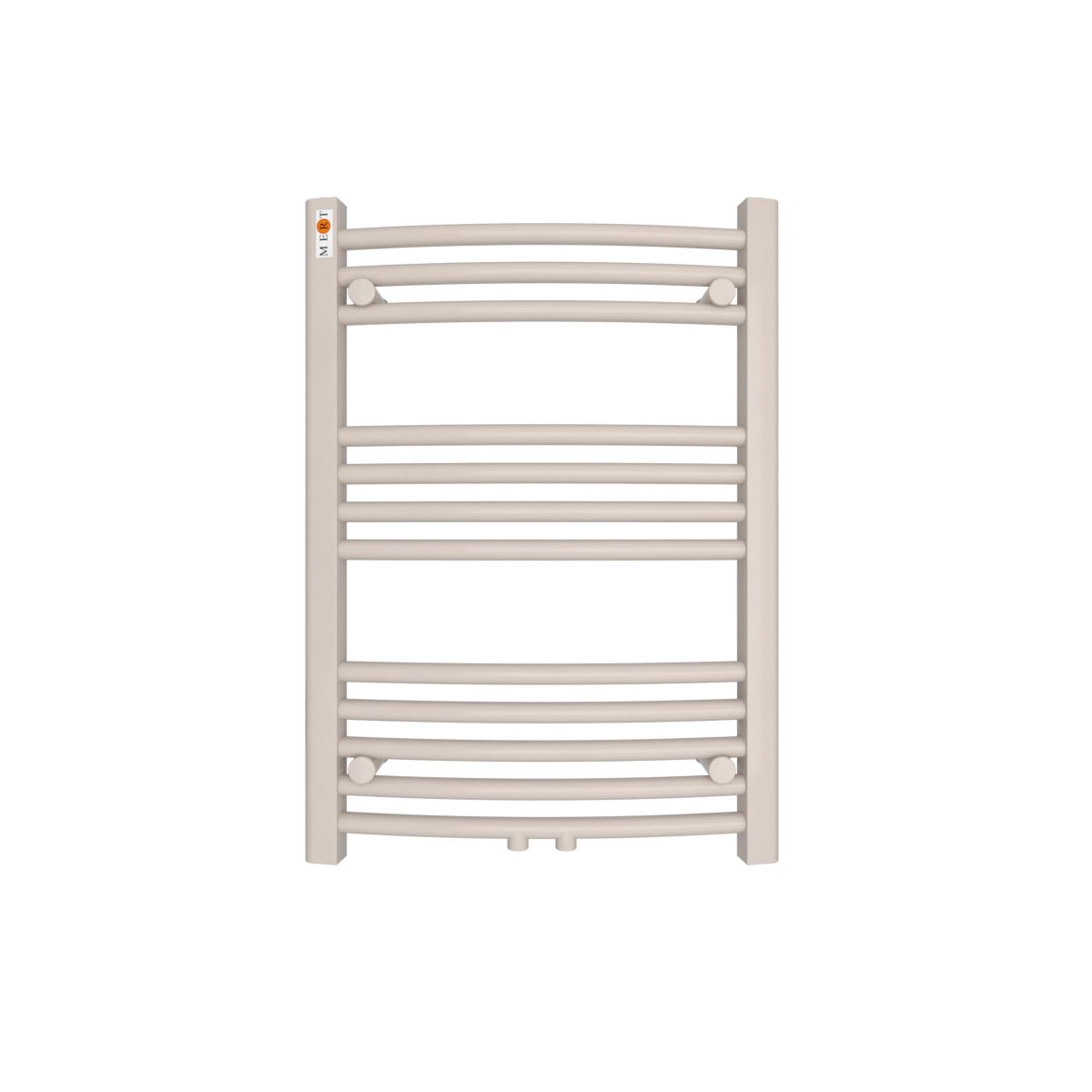 MERT Badheizkrper Standard gebogen 500 x 700 mm mit Mittelanschluss- braun