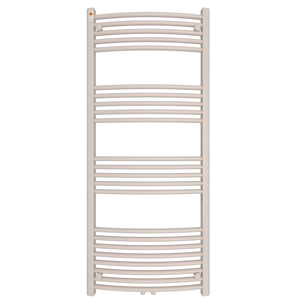 MERT Badheizkrper Standard gebogen 600 x 1400 mm mit Mittelanschluss- weiss