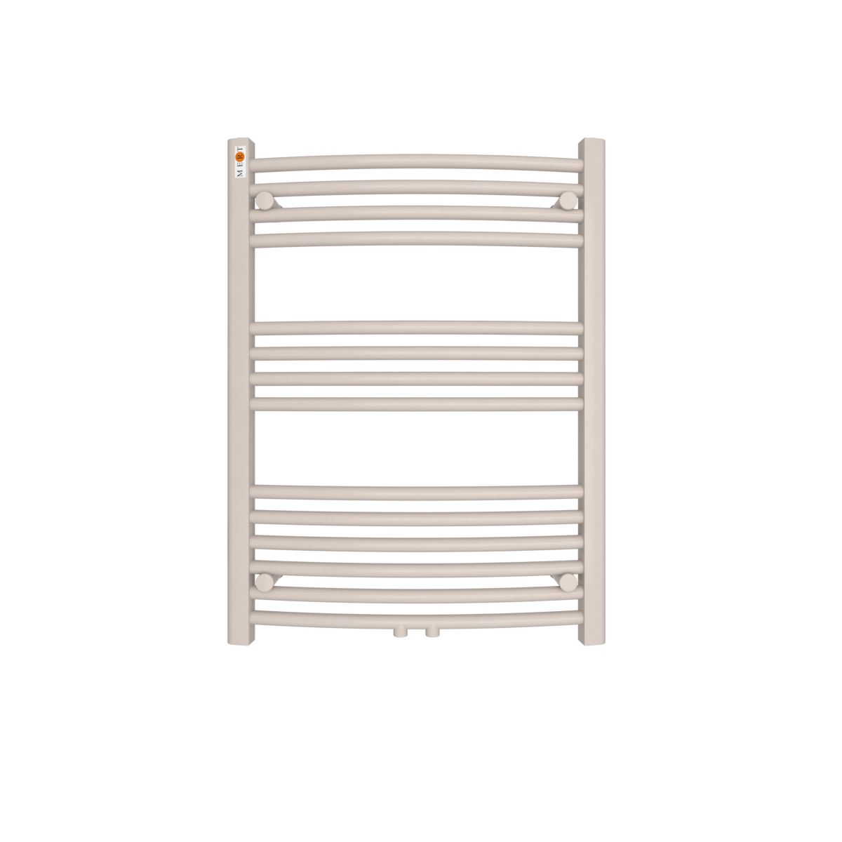 MERT Badheizkrper Standard gebogen 600 x 800 mm mit Mittelanschluss- schwarzgrau