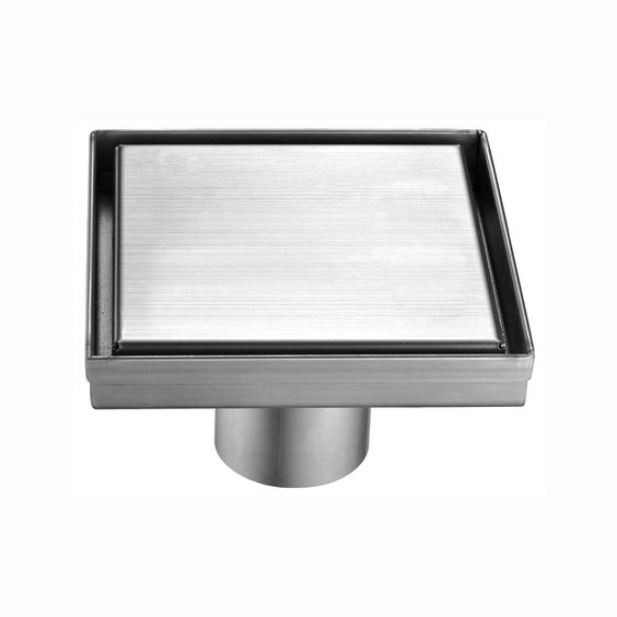 MERT Design Bodenablauf Quadrat Edel 200 x 200 mm Edelstahl