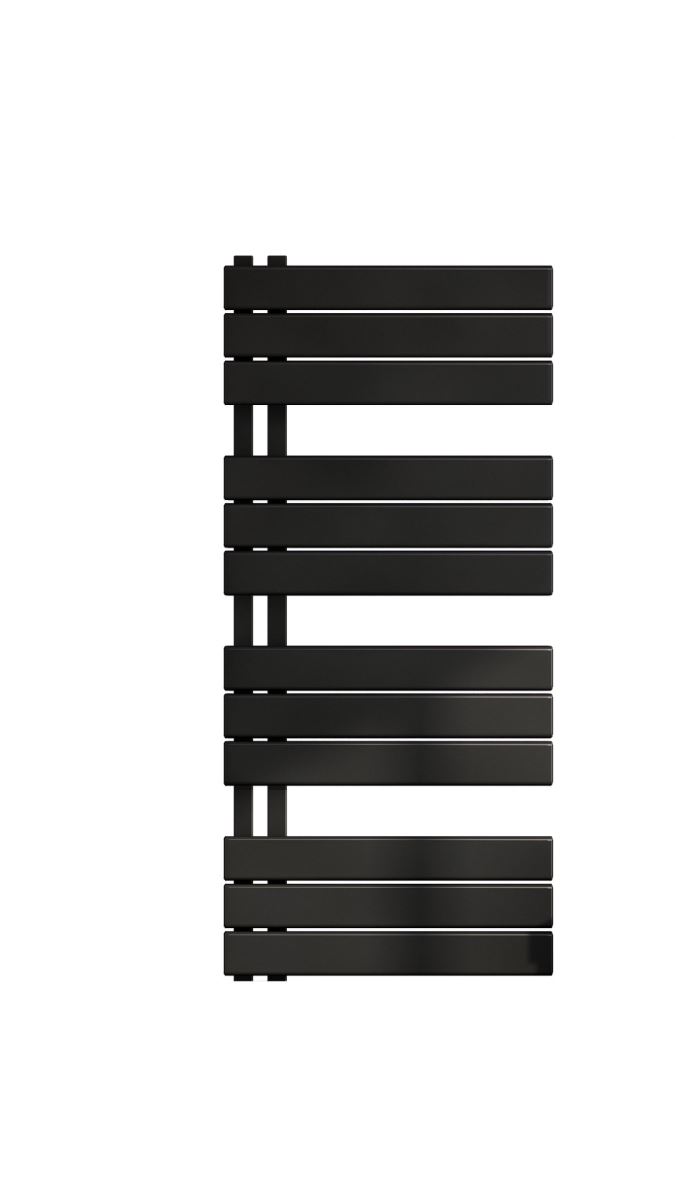 MERT Design Elektro Badheizkrper ASK mit Mittelanschluss 500 x 1150 mm schwarz incl- Heizpatrone 600W und KTX4 Regler