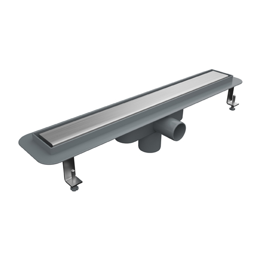 MERT Duschrinne Bodenablauf 1000 mm mit Edelstahlrost Linear geb�rstet