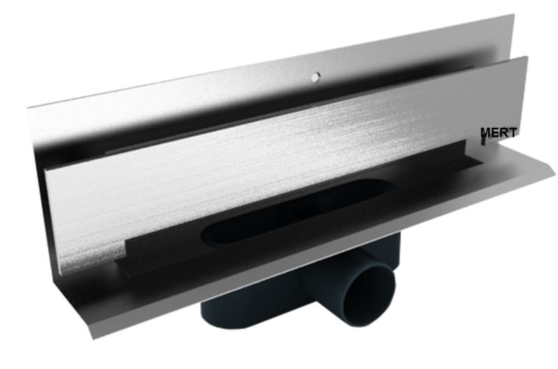 MERT Edelstahl Duschrinne Bodenablauf fr Wandeinbau 600 mm