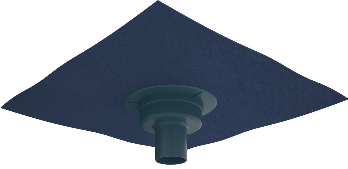 MERT Flansch senkrechter Ablauf 50mm mit Dichtungsmanschette vormontiert f�r Bodenablaufgrundk�rper mit 100mm Aufsatz