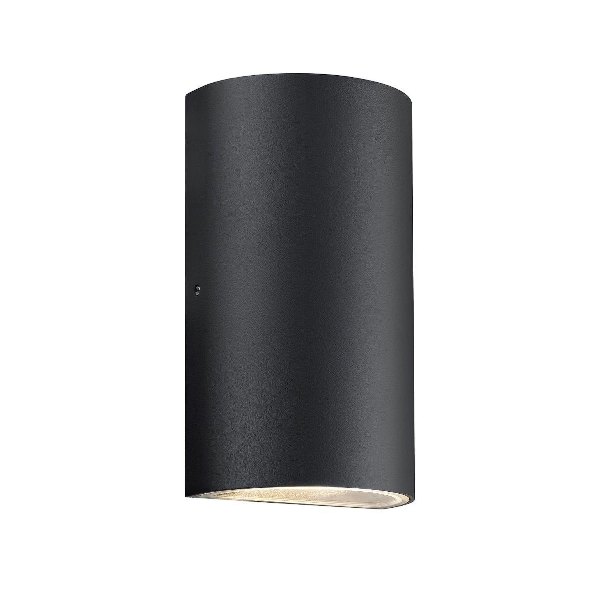 Nordlux Rold halbrund Wandleuchte Aussen LED 2x 375lm schwarz