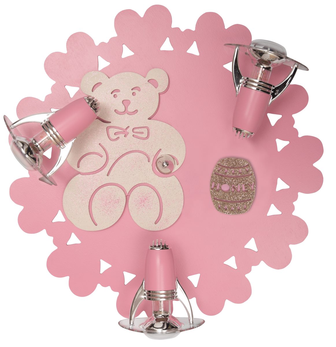 Nowodvorski HONEY Deckenspot 3er Rondell pink Kinderzimmer