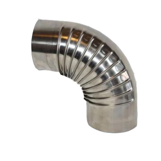 Ofenrohr Edelstahl - Bogen 90- ohne T�r DN 120mm
