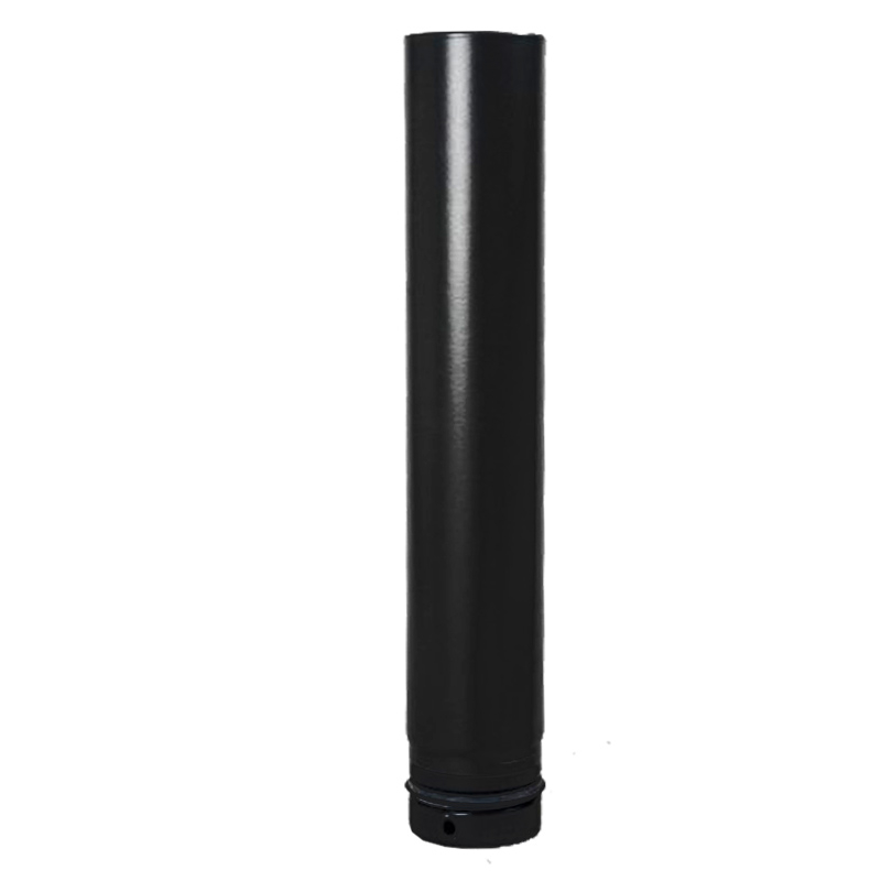 Pellet- Ofenrohr 1-00m DN 80mm matt-schwarz emailliert