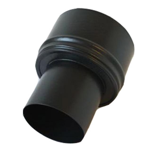 Pellet- Ofenrohr-Erweiterung 80-100mm matt-schwarz emailliert