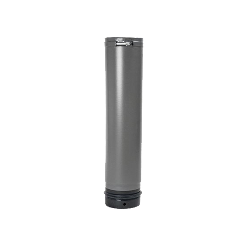 Pellet- Ofenrohr Fix-Rohr 0-5m DN 80mm gussgrau emailliert