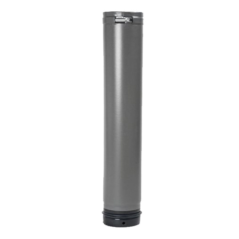 Pellet- Ofenrohr Fix-Rohr 1-0m DN 80mm gussgrau emailliert