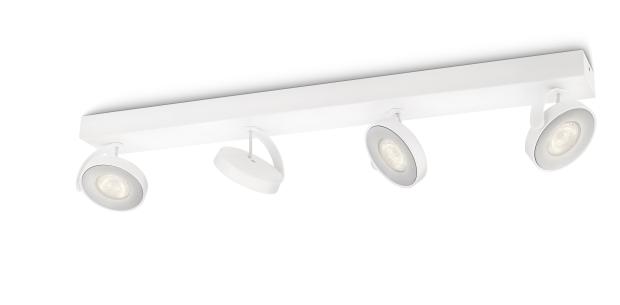 Philips myLiving LED Spot Clockwork 4flg- 531743116- 2000lm- weiss