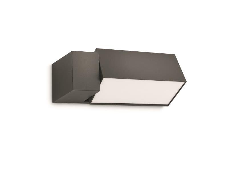 Philips Wandaussenleuchte Border anthrazit 1-flg- E27 schwenkbar