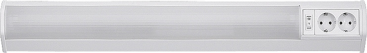 Rabalux Bath Unterbauleuchte 1x G13 T8 weiss 605mm 2 Steckdosen