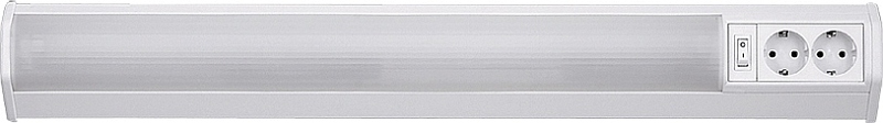Rabalux Bath Unterbauleuchte 1x G13 T8 weiss 755mm 2 Steckdosen