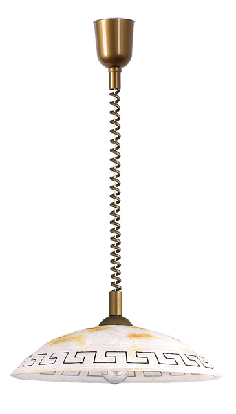 Rabalux Etrusco Pendelleuchte 1x E27 Griechisches Muster- gold hhenverstellbar