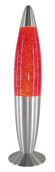 Rabalux Glitter Lavalampe 1x E14 rot- silber