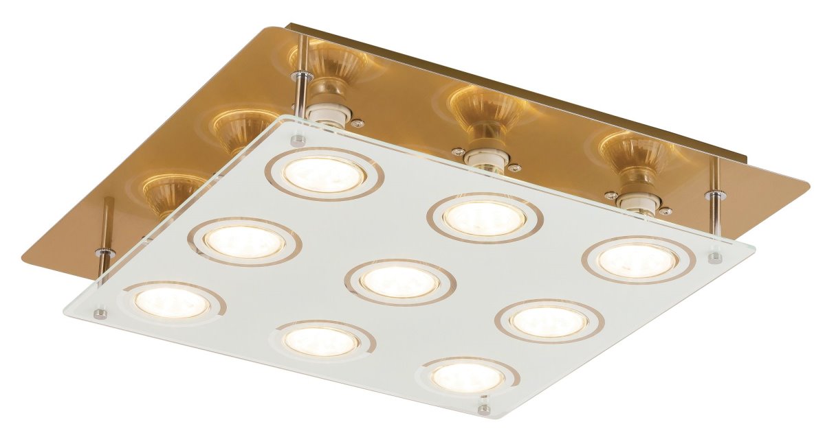 Rabalux Naomi LED Deckenleuchte bronze 9xGU10 a 400lm 3000K