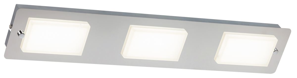 Rabalux Ruben LED Deckenleuchte chrom IP44- 3x 387lm- 4000K