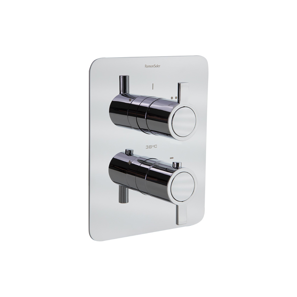 Ramon Soler Drako Unterputz Thermostat Brausebatterie mit 2 Wege-Umsteller integriert ohne Brauseset 338712S