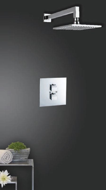 Ramon Soler Kuatro Unterputz- Thermostat Brausebatterie mit Regenbrauseset 250mm 4724 A1
