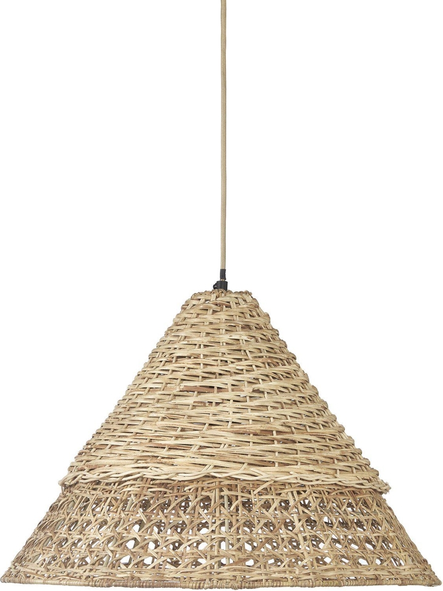 Rattan Hngelampe aus geflochtenen Naturmaterial PR Home Pune 50cm E27