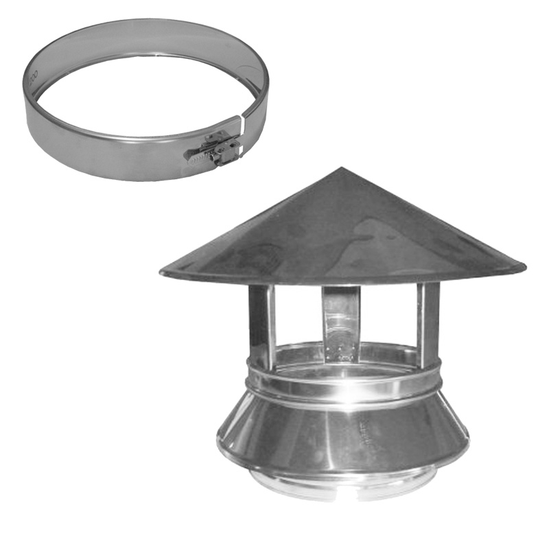 Regenhaube f�r Schornsteinsets 130mm DW