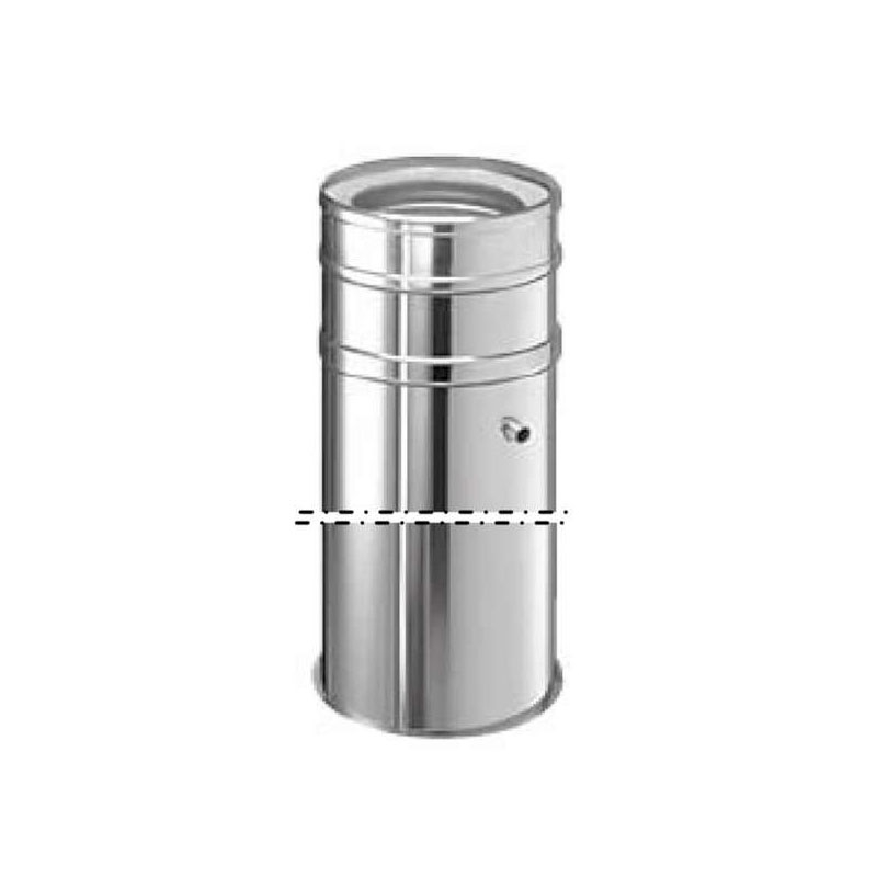 Schiedel ICS Fussteil k�rzbar f�r Bodenmontage DN 300mm mit Ablauf seitlich