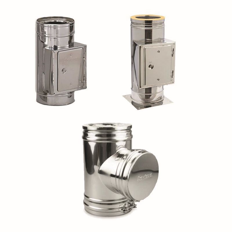 Schiedel ICS Rohrelement mit Reinigungs�ffung doppelwandig DN 80-300mm
