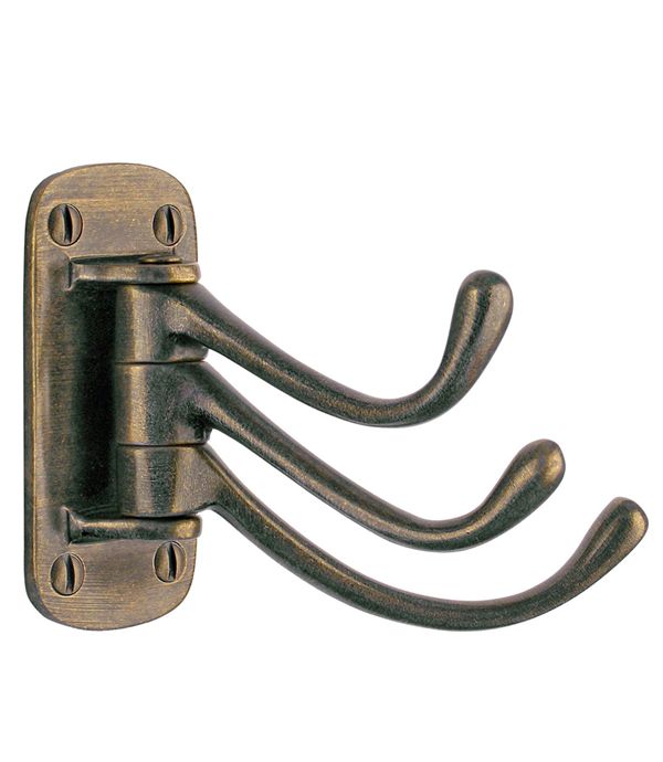 Smedbo 3- Fach Haken- schwenkbar Messing Antik Art-BA248