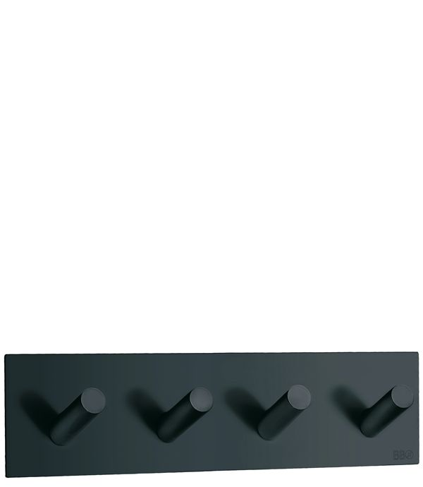 Smedbo Design 4-Fach Hakenleiste schwarz Edelstahl gebrstet BB1096