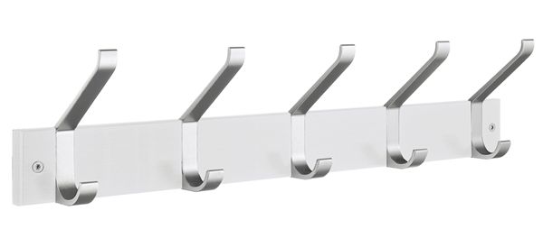 Smedbo Garderobenhaken Holz-Aluminium 5 Fach weiss BX1074