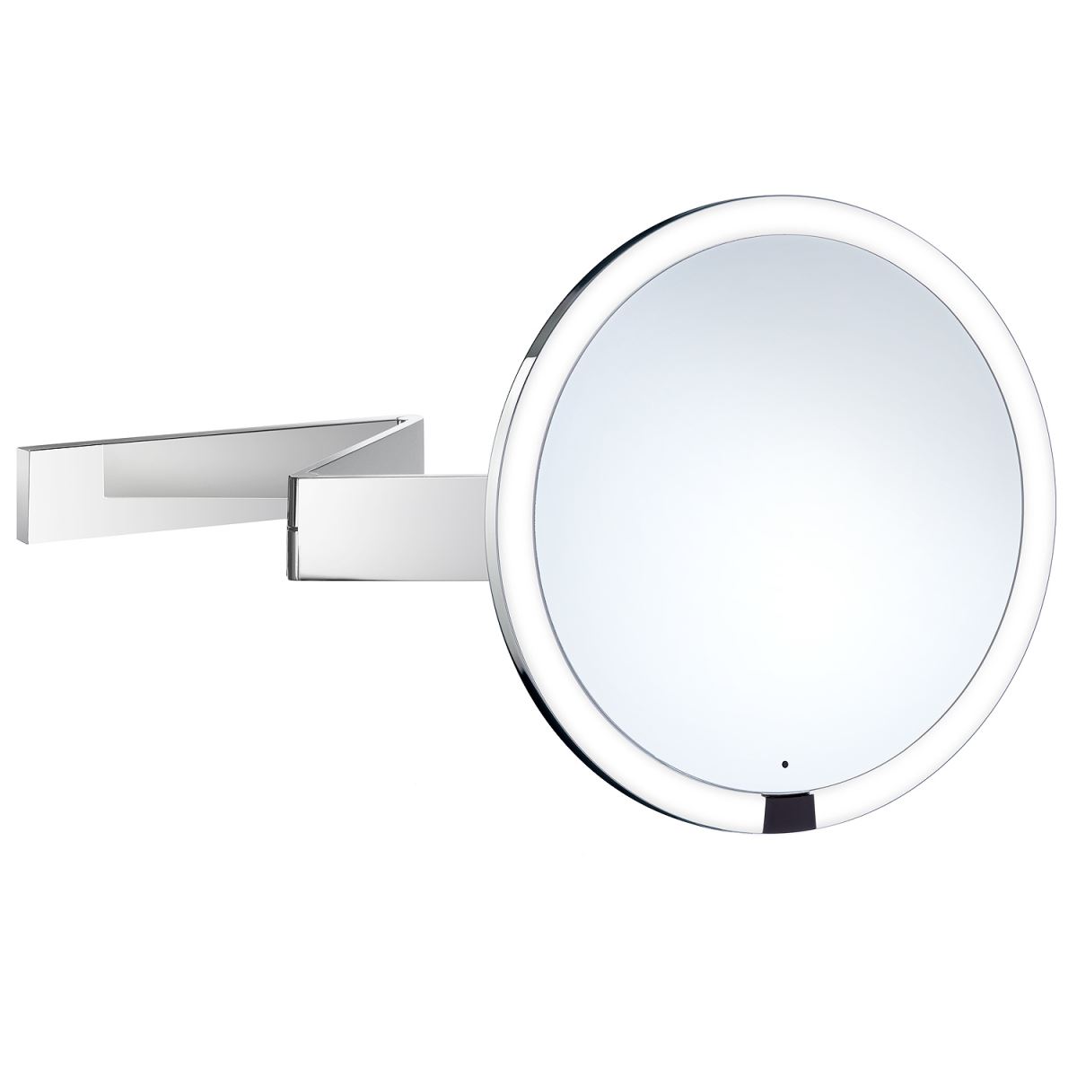 Smedbo Outline Kosmetikspiegel berhrungslos mit LED-Beleuchtung PMMA rund 2-fach schwenkbar- Normale Ansicht und 7 Fach FK491EP