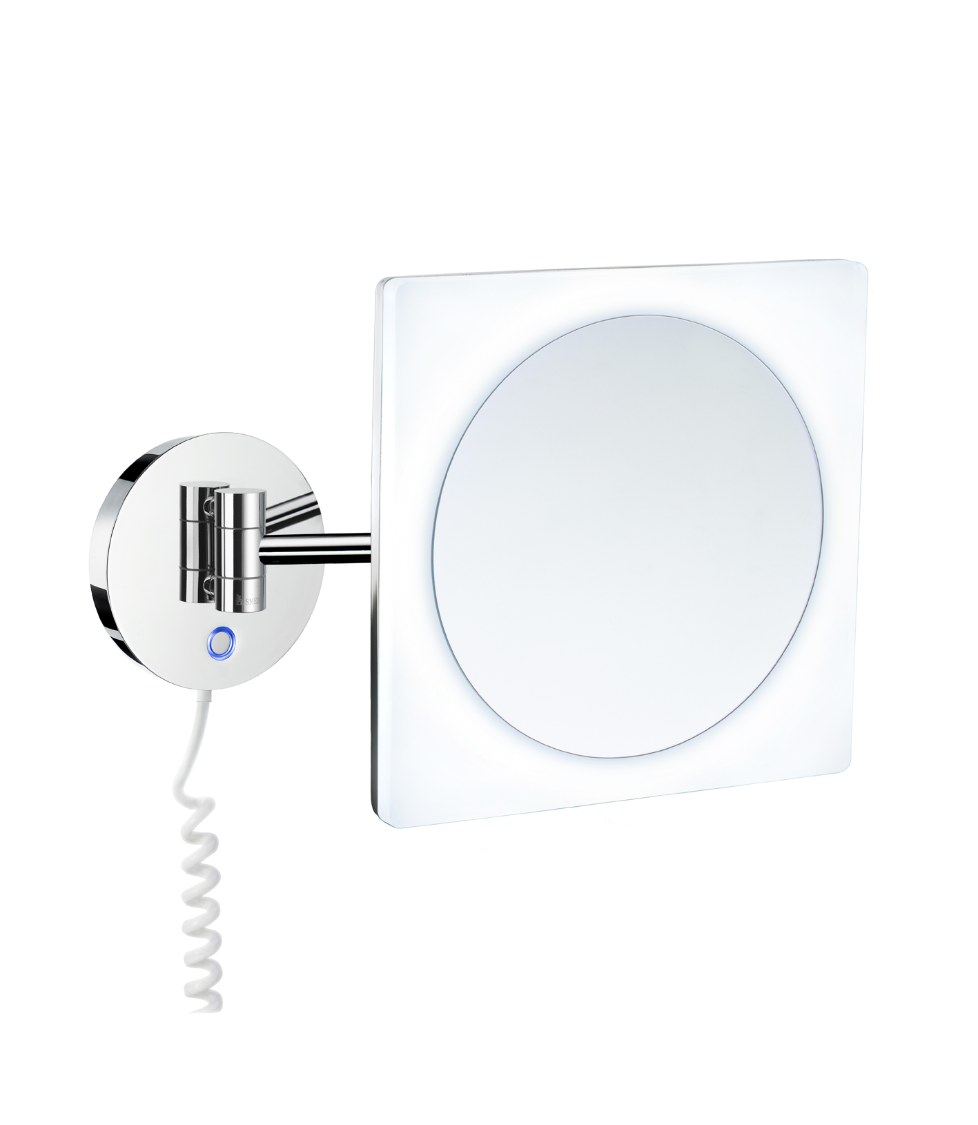 Smedbo Outline Kosmetikspiegel mit Dual LED-Beleuchtung PMMA quadratisch FK483EP