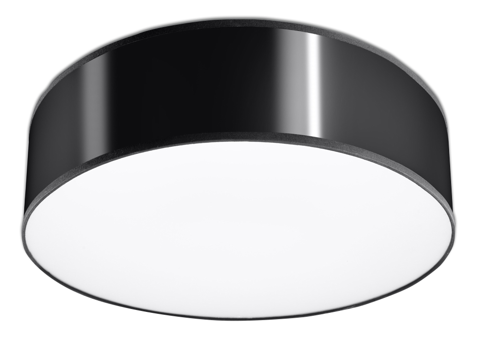 Sollux ARENA moderne Deckenlampe rund schwarz 2-flg- E27