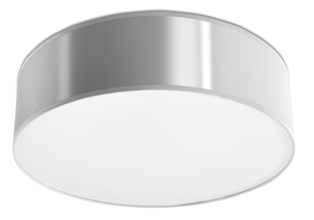 Sollux ARENA moderne Deckenlampe rund silber 2-flg- E27