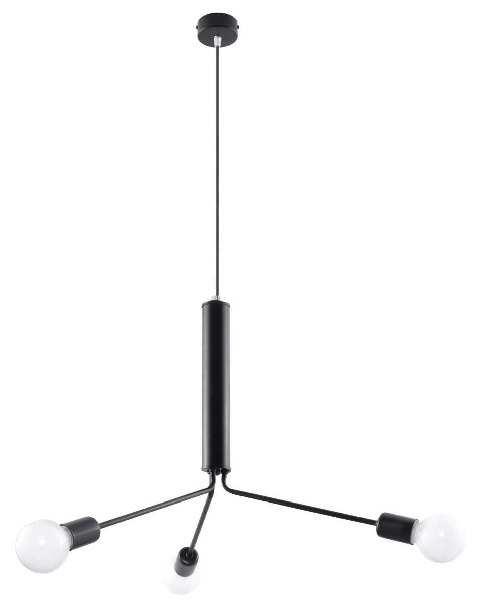 Sollux DUOMO Designer Hngelampe schwarz 3-flg- E27