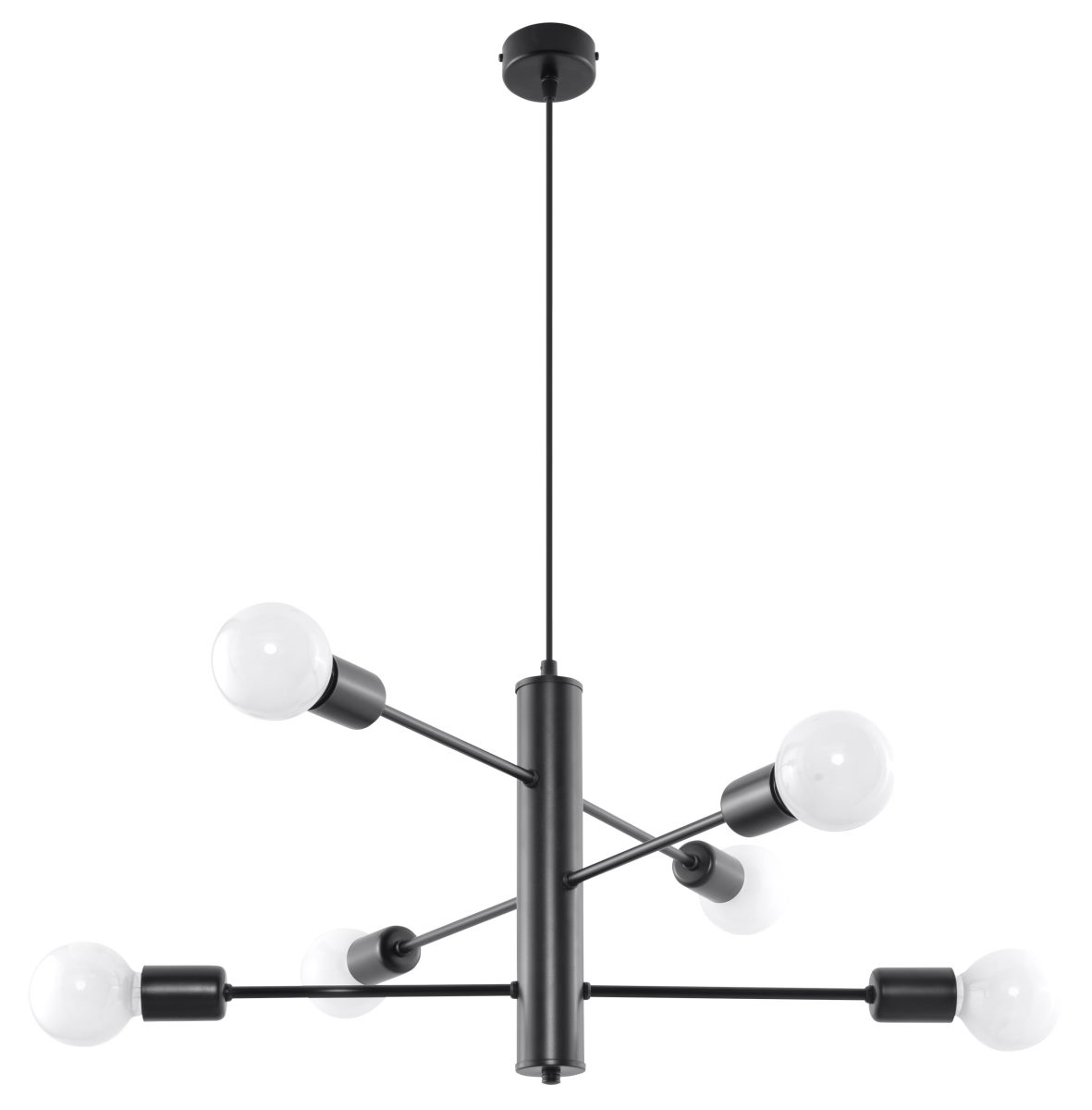 Sollux DUOMO Designer Hngelampe schwarz 6-flg- E27