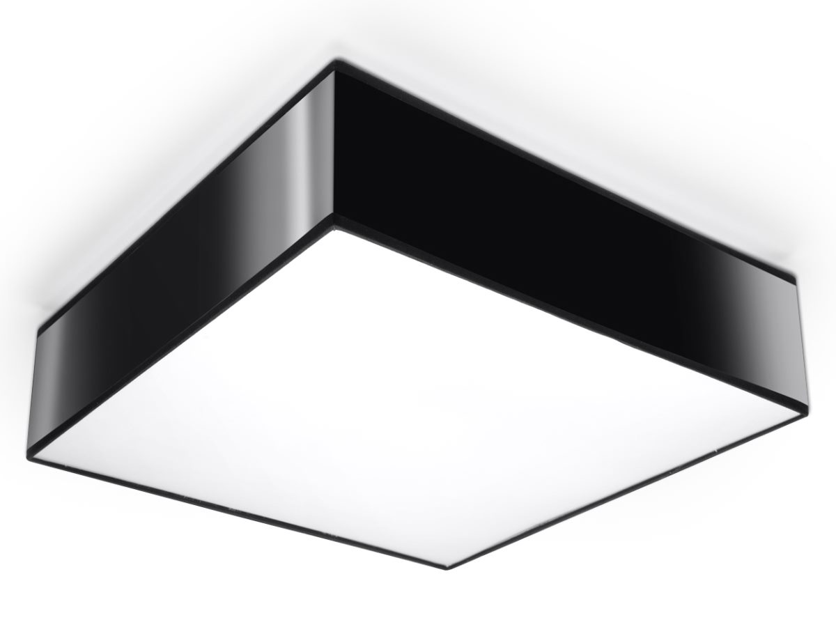 Sollux HORUS moderne Deckenlampe eckig schwarz 2-flg- E27