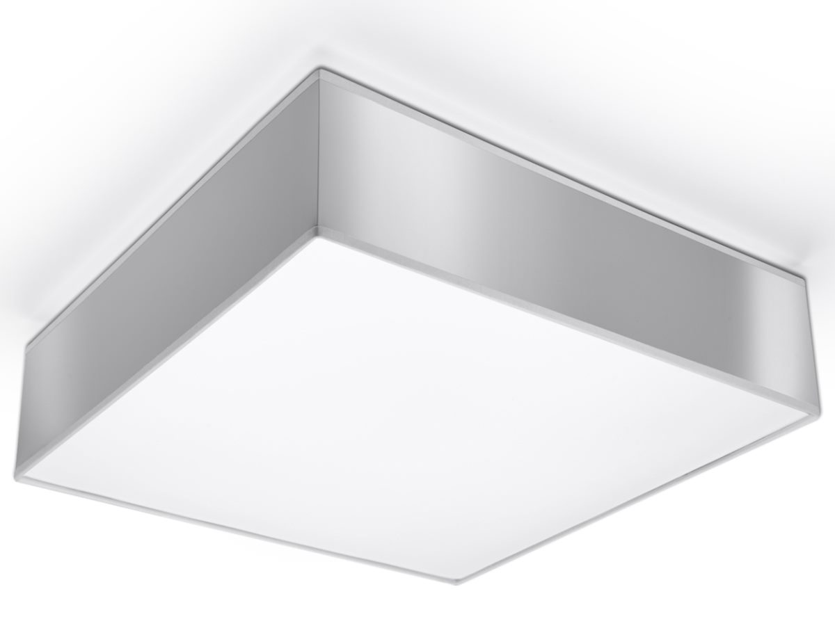 Sollux HORUS moderne Deckenlampe eckig silber 2-flg- E27