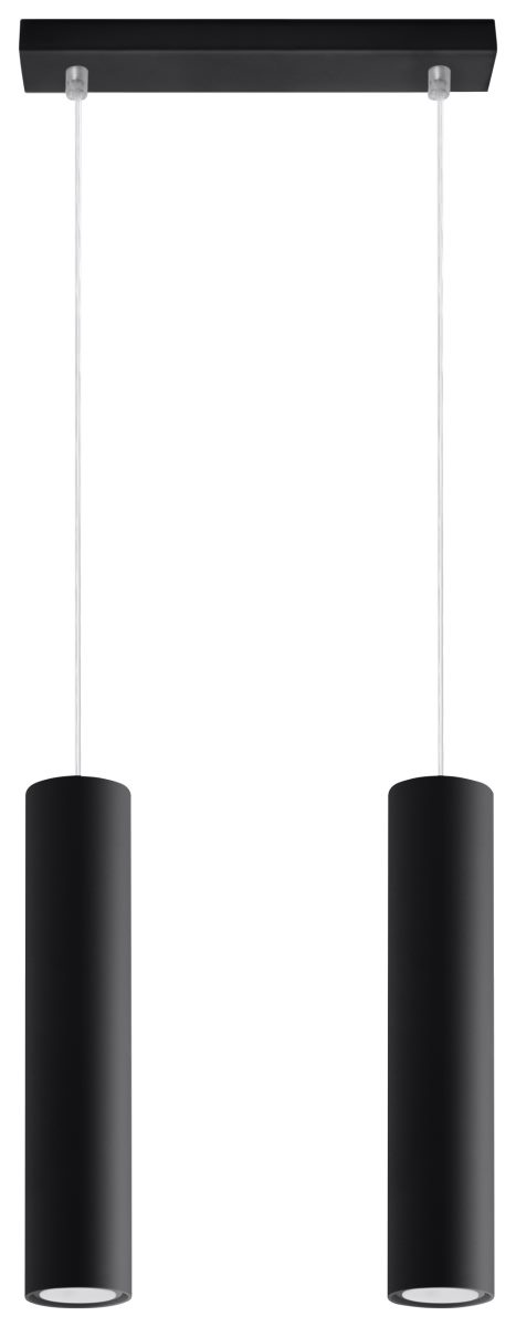 Sollux LAGOS Zylinder Hngelampe schwarz 2-flg- GU10
