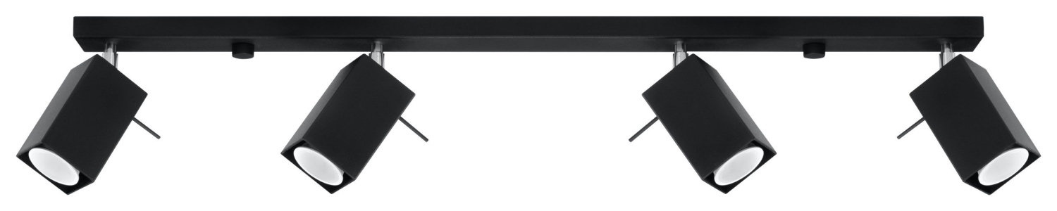 Sollux MERIDA moderner Deckenstrahler lnglich schwarz 4-flg- GU10 unter Strahler / Spots > Esszimmerbeleuchtung > Nach Raum