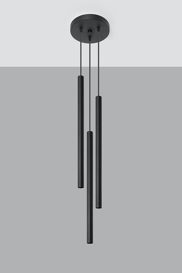 Sollux PASTELO Hngeleuchte schwarz 20x100cm 3-flg- G9