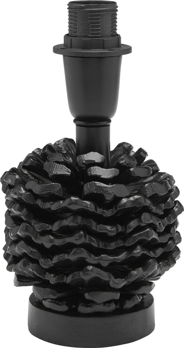 Tischlampe im Tannenzapfen Look aus Metall schwarz PR Home Kotten E14 ohne Schirm