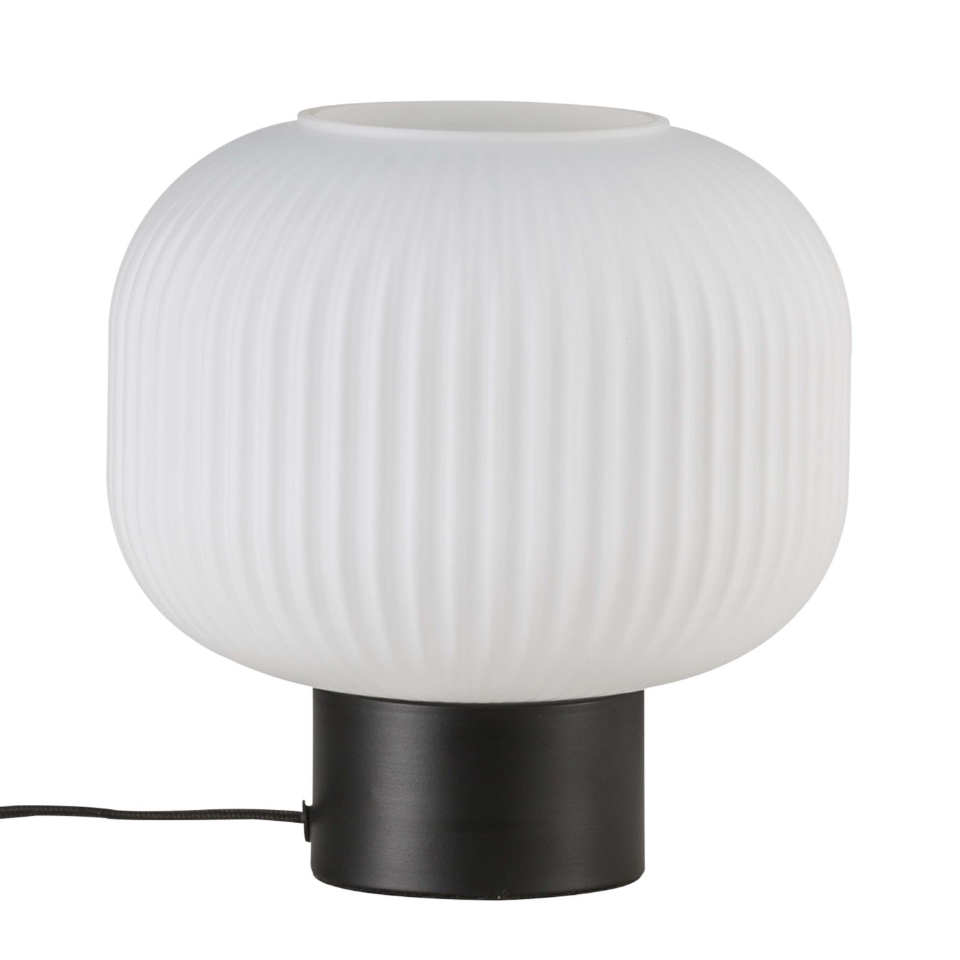 Tischlampe schwarz Opalglas Nordlux Milford 20 mit E27 Fassung unter Tischleuchte Schlafzimmer > Wohnzimmerbeleuchtung > Beleuchtung