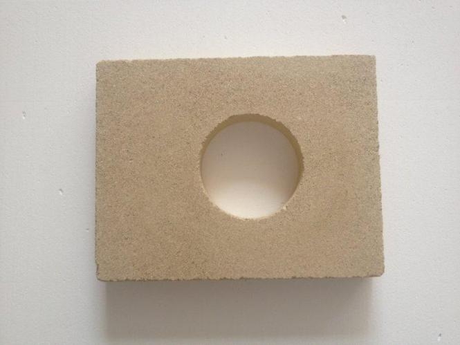 Vermiculite Platte 19x26-5x3cm mit Loch Feuerleitblende