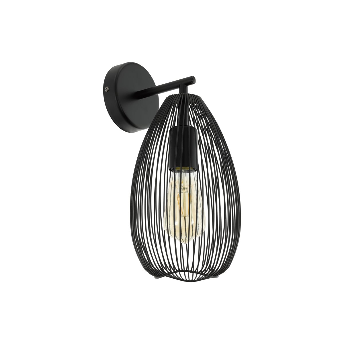 Wandlampe Vintage EGLO CLEVEDON schwarz E27